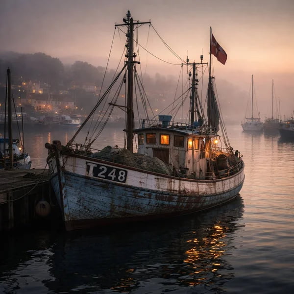 Fiskerbåd genereret med ChatGPT